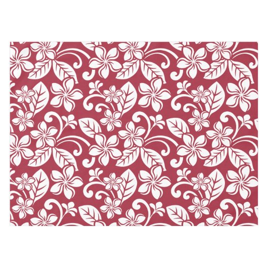 ISLAND PLUMERIA (CARDINAL RED) Tablecloth Tafelkleed (Voorkant (Horizontaal))