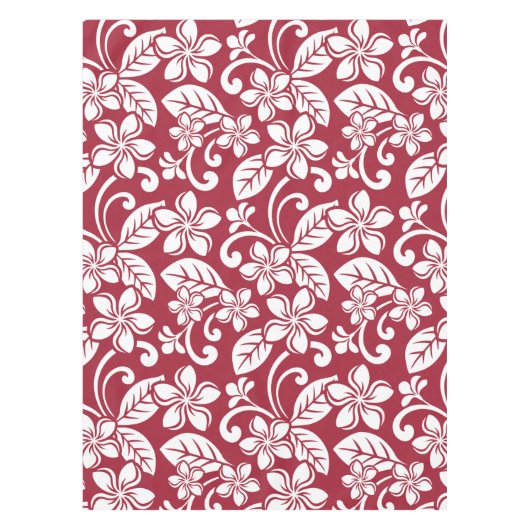 ISLAND PLUMERIA (CARDINAL RED) Tablecloth Tafelkleed (Voorkant)