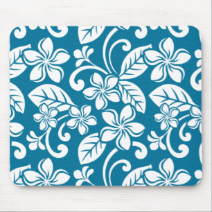 ISLAND PLUMERIA (CARIBBEAN BLUE) Mousepad Muismat