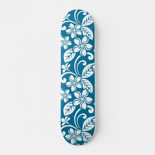 ISLAND PLUMERIA (CARIBISCHE BLAUW) SKATEBOARD (Voorkant)