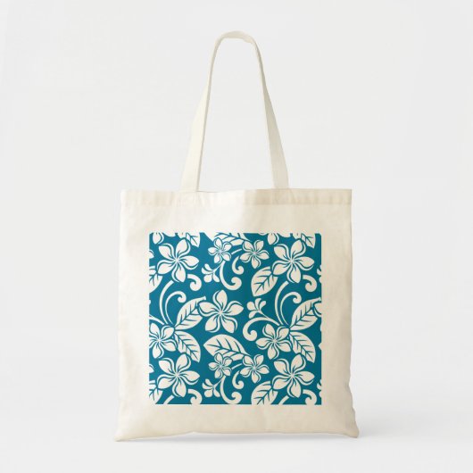 ISLAND PLUMERIA (CARIBISCHE BLAUW) TOTE BAG (Voorkant)