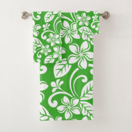 ISLAND PLUMERIA (CITRUS GREEN) BAD HANDDOEK