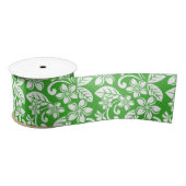 ISLAND PLUMERIA (CITRUS GREEN) SATIN RIBBON SATIJNEN LINT (Spoel)