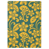 ISLAND PLUMERIA (DARK GREEN/GOLD) KLEMBORD (Achterkant)