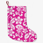 ISLAND PLUMERIA (HOT PINK) KLEINE KERSTSOK (Voorkant)