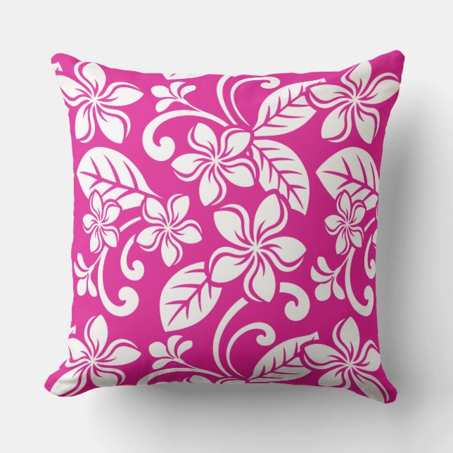 ISLAND PLUMERIA (HOT PINK) KUSSEN (Voorkant)
