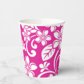ISLAND PLUMERIA (HOT PINK) PAPIEREN BEKERS (Links)