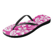 ISLAND PLUMERIA (HOT PINK) TEENSLIPPERS (Schuin)