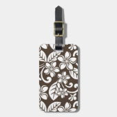 ISLAND PLUMERIA (KOFFIE BROWN) BAGAGELABEL (Voorkant verticaal)