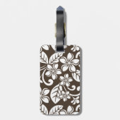 ISLAND PLUMERIA (KOFFIE BROWN) BAGAGELABEL (Achterkant verticaal)