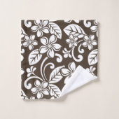 ISLAND PLUMERIA (KOFFIE BROWN) BATH TOWEL SET BAD HANDDOEK (Wasdoekje)