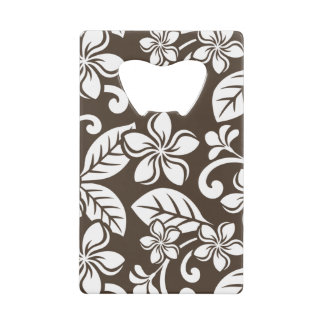 ISLAND PLUMERIA (KOFFIE BROWN) CREDITKAART FLESSENOPENER