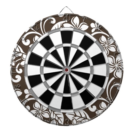 ISLAND PLUMERIA (KOFFIE BROWN) DARTBORD (Voorkant)