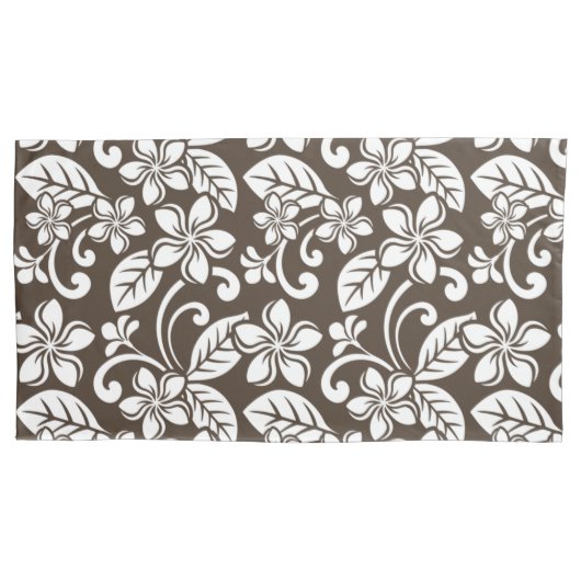 ISLAND PLUMERIA (KOFFIE BROWN) KUSSENSLOOP (Voorkant-Links)