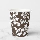 ISLAND PLUMERIA (KOFFIE BROWN) PAPIEREN BEKERS (Achterkant)