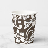 ISLAND PLUMERIA (KOFFIE BROWN) PAPIEREN BEKERS (Rechts)
