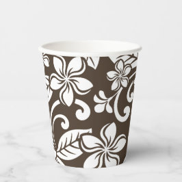 ISLAND PLUMERIA (KOFFIE BROWN) PAPIEREN BEKERS