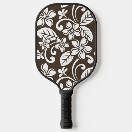ISLAND PLUMERIA (KOFFIE BROWN) PICKLEBALL PADDLE (Voorkant)