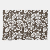 ISLAND PLUMERIA (KOFFIE BROWN) THEEDOEK (Horizontaal)