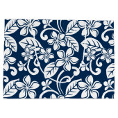 ISLAND PLUMERIA (NAVY BLUE) Gift Bag Groot Cadeauzakje (Achterkant)