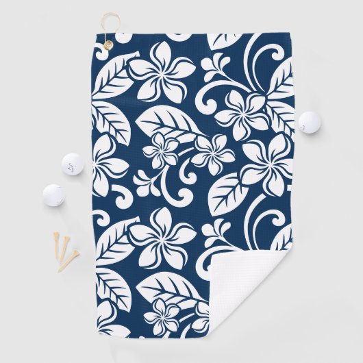 ISLAND PLUMERIA (NAVY BLUE) GOLFHANDDOEK (Insitu)