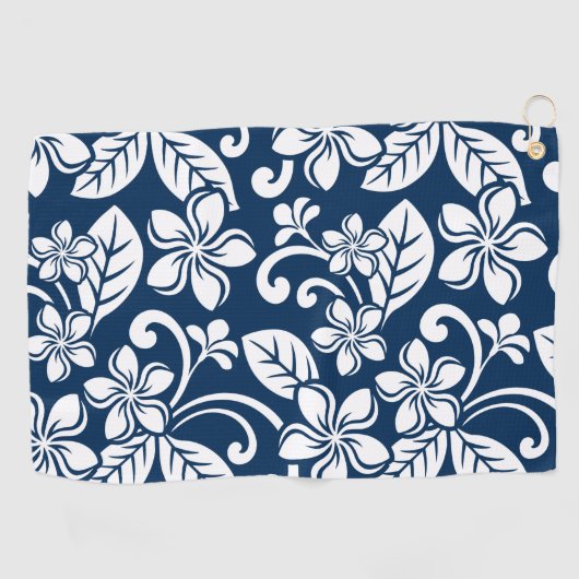 ISLAND PLUMERIA (NAVY BLUE) GOLFHANDDOEK (Horizontaal)