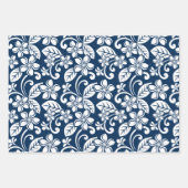 ISLAND PLUMERIA (NAVY BLUE) INPAKPAPIER VEL (Voorkant 3)
