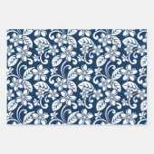 ISLAND PLUMERIA (NAVY BLUE) INPAKPAPIER VEL (Voorkant 2)