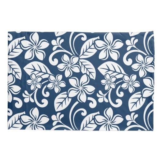 ISLAND PLUMERIA (NAVY BLUE) KUSSENSLOOP (Achterkant-Links)
