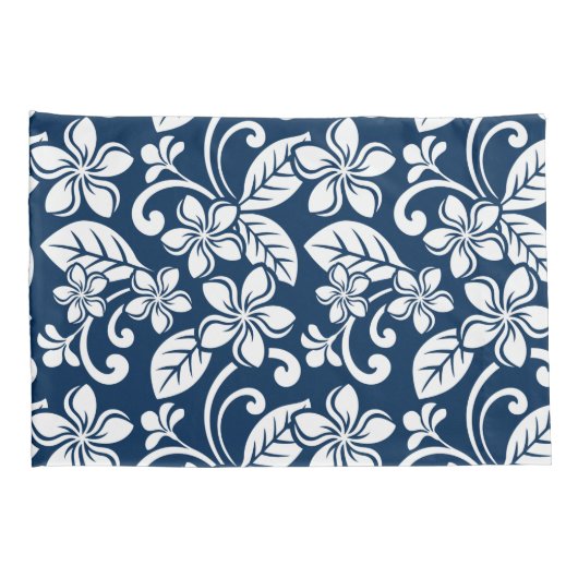 ISLAND PLUMERIA (NAVY BLUE) KUSSENSLOOP (Achterkant-Rechts)