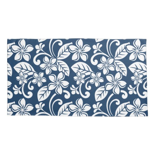 ISLAND PLUMERIA (NAVY BLUE) KUSSENSLOOP (Achterkant-Links)
