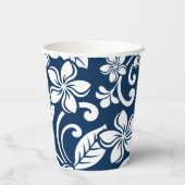 ISLAND PLUMERIA (NAVY BLUE) PAPIEREN BEKERS (Achterkant)