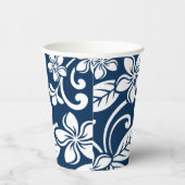ISLAND PLUMERIA (NAVY BLUE) PAPIEREN BEKERS (Rechts)