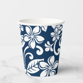ISLAND PLUMERIA (NAVY BLUE) PAPIEREN BEKERS