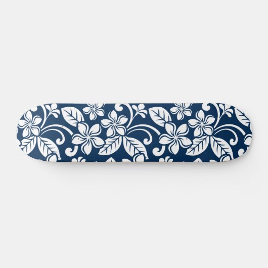 ISLAND PLUMERIA (NAVY BLUE) PERSOONLIJK SKATEBOARD (Horizontaal)
