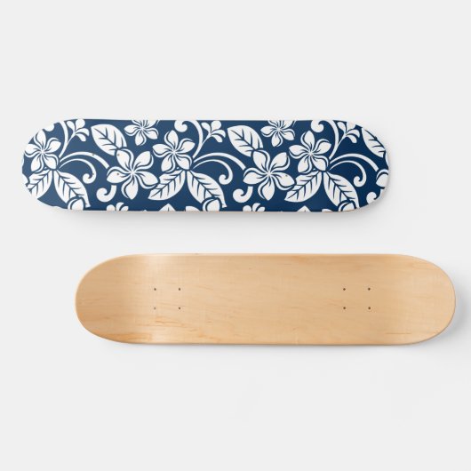ISLAND PLUMERIA (NAVY BLUE) PERSOONLIJK SKATEBOARD (Horizontaal)