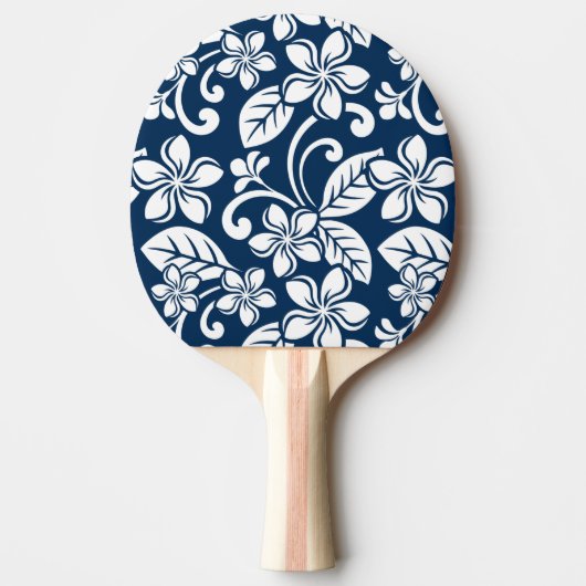 ISLAND PLUMERIA (NAVY BLUE) TAFELTENNISBATJE (Voorkant)