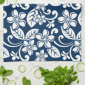 ISLAND PLUMERIA (NAVY BLUE) THEEDOEK (Gevouwen)