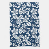 ISLAND PLUMERIA (NAVY BLUE) THEEDOEK (Verticaal)