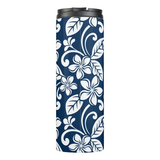 ISLAND PLUMERIA (NAVY BLUE) THERMOSBEKER (Achterkant)