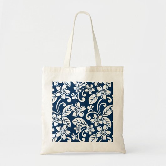 ISLAND PLUMERIA (NAVY BLUE) TOTE BAG (Voorkant)