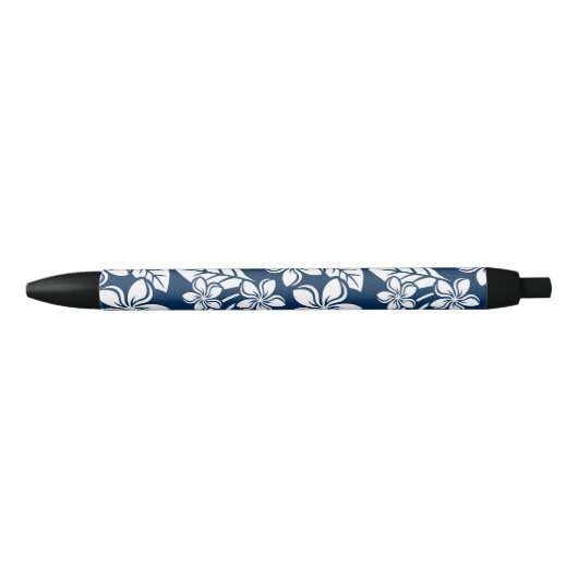 ISLAND PLUMERIA (NAVY BLUE) ZWARTE INKT PEN (Voorkant)