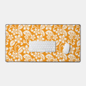 ISLAND PLUMERIA (ORANJE) BUREAUMAT (Keyboard & Muis)