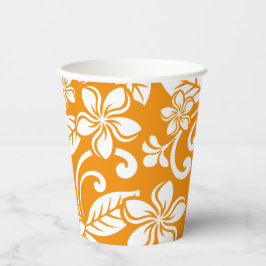 ISLAND PLUMERIA (ORANJE) PAPIEREN BEKERS