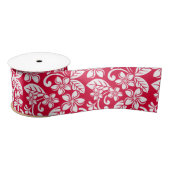 ISLAND PLUMERIA (RED) SATIN RIBBON SATIJNEN LINT (Spoel)
