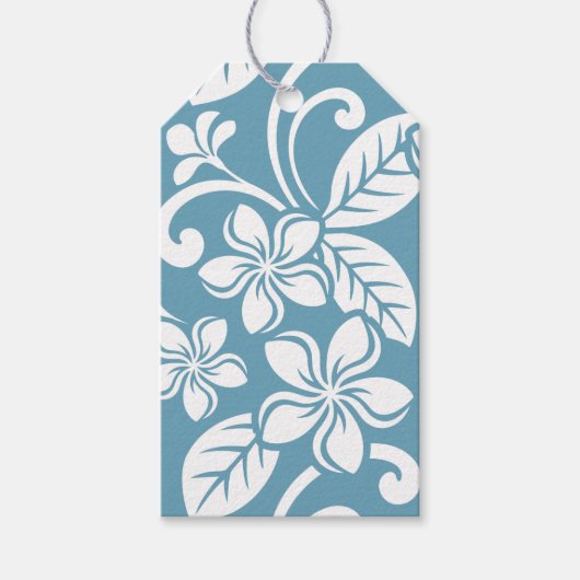 ISLAND PLUMERIA (SLATE BLUE) CADEAULABEL (Voorkant)