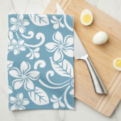 ISLAND PLUMERIA (SLATE BLUE) Keukendoeken Theedoek (Quarter Fold)