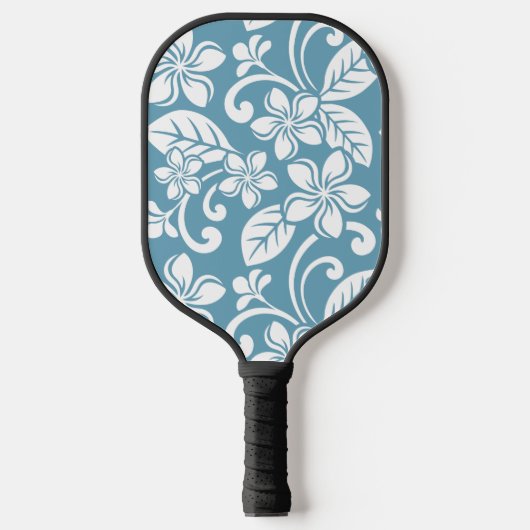 ISLAND PLUMERIA (SLATE BLUE) PICKLEBALL PADDLE (Voorkant)