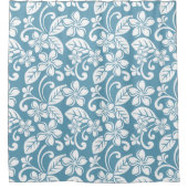 ?ISLAND PLUMERIA (SLATE BLUE) Shower Curtain Douchegordijn (Voorkant)