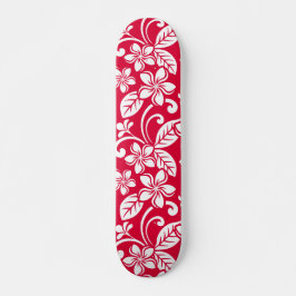 ISLAND PLUMERIA (STRAWBERRY RED) PERSOONLIJK SKATEBOARD